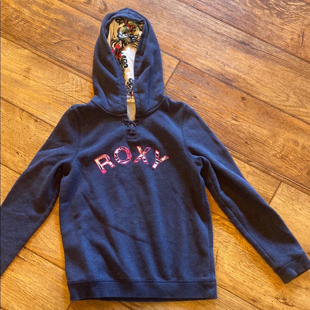 Roxy Dark Navy Blue Hooded Sweatshirt